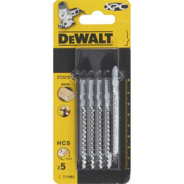 DeWalt DT2216-QZ - Hoja de sierra de calar XPC, longitud 82 mm, paso de diente 2 mm, hoja de contornear para cortes curvos en madera, aglomerado y contrachapado