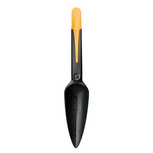 Fiskars Paleta para semillas y plantas, Solid, longitud: 29,8 cm, Peso: 27 g, Plástico, Negro / naranja, 1057641