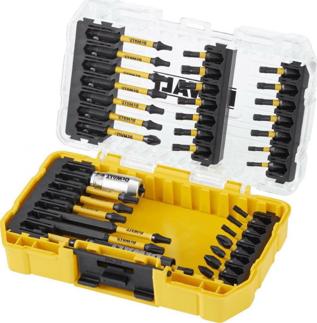 DEWALT DT70732T-QZ - Juego de Puntas de Atornillador FLEXTORQ (37 piezas), Estuche apilable TOUGHCASE, Diseño modular, Alta resistencia