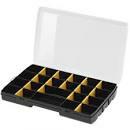 STANLEY Organizador básico con 17 compartimentos, divisores extraíbles, personalizable, regla marcada en la tapa, polipropileno de alto impacto, dimensiones 27,2x18,9x4,6 cm, STST81680-1
