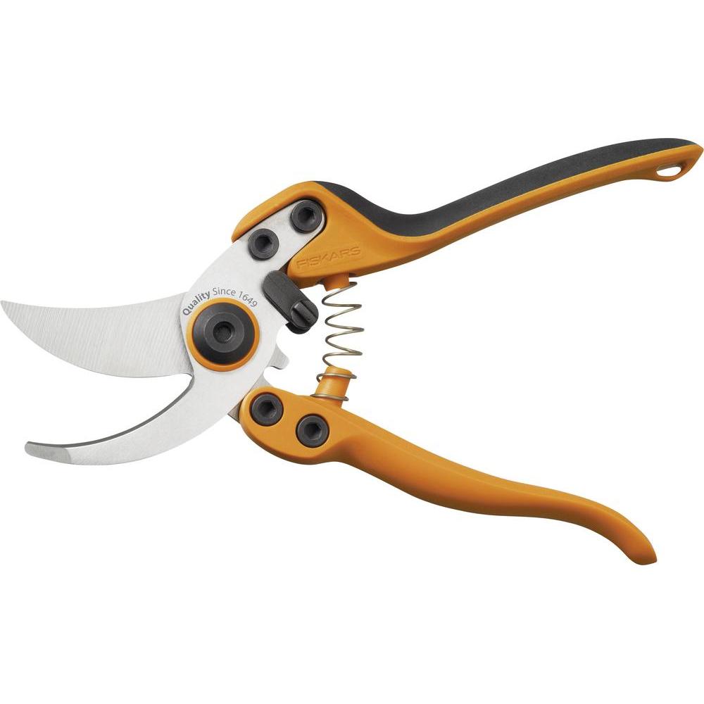 Fiskars Tijeras de poda profesional M (PB-8), Hojas de acero de alta calidad, Longitud: 20 cm, Negro/Naranja, 1020204