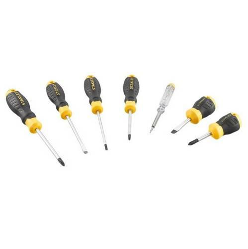 Juego de 6 destornilladores Cushion Grip: Plana, Phillips y Test de Voltaje