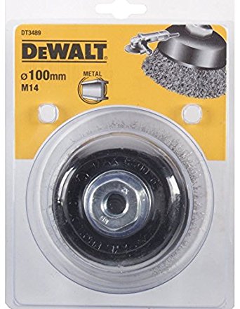 DeWalt DT3489-QZ - Cepillo de copa de alambre ondulado para amoladora, diámetro de 100 mm