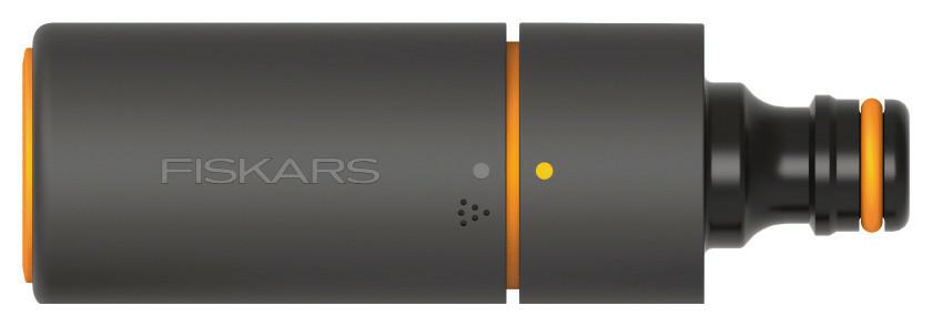 Fiskars Boquilla para manguera/pistola, Boquilla SoftGrip de ajuste continuo, Tamaño universal, 10,7 cm, Ø 3,6 cm, 59 g, Negro/naranja, 1027088