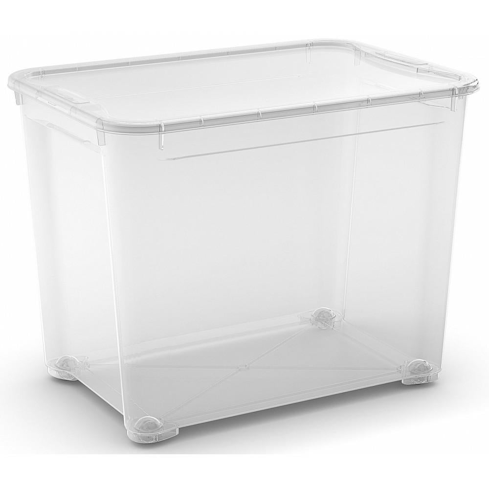 Recipiente con tapa T Box transparente 70 l
