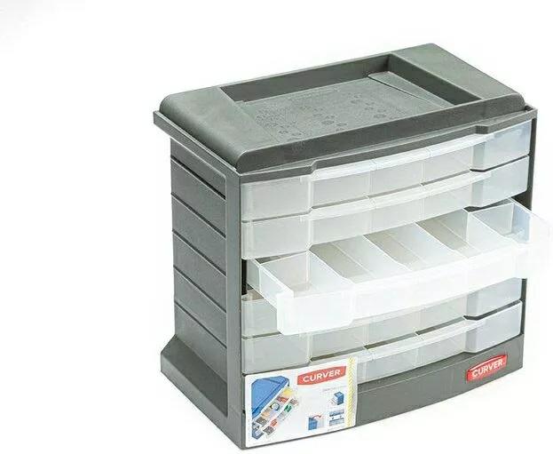 Curver Cajonera para piezas pequeñas 290 x 170 x 270 mm, caja para pesca