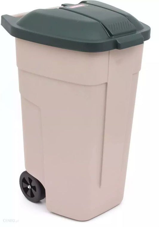 Curver - Cubo Contenedor de Basura Exterior 100 L. - Color Topo - con Tapa