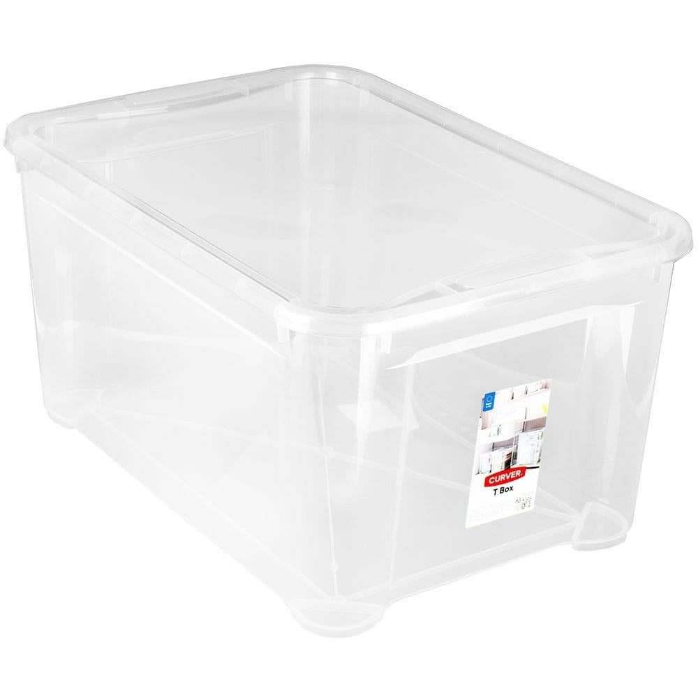 Recipiente con tapa T Box transparente 47 L