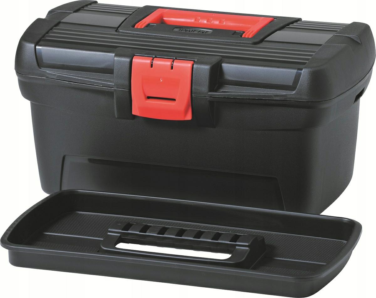 CURVER 193601 Herobox OPP - Caja de Herramientas (Polipropileno, 33 x 19 x 15,9 cm), Color Negro y Rojo