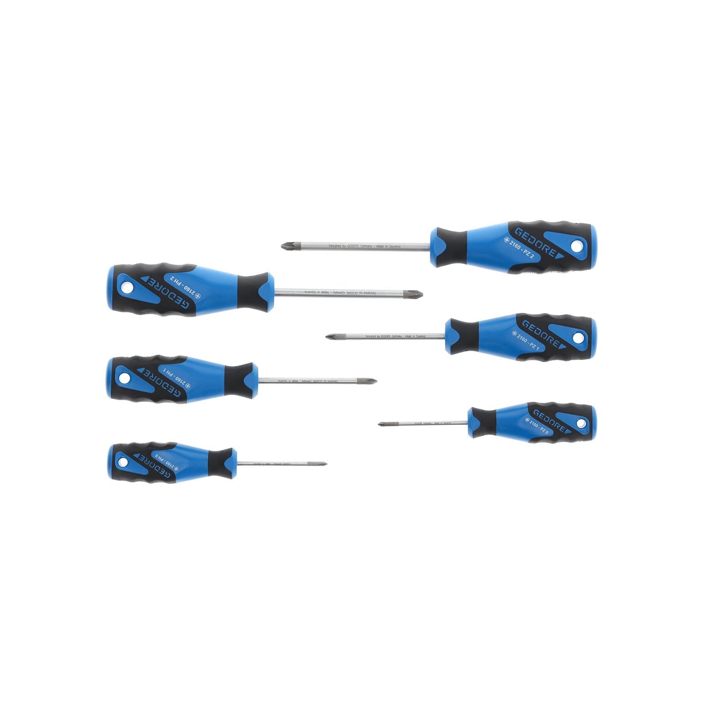 GEDORE 2160 PHZ-06 - Set of 6 PH+PZ Screwdrivers