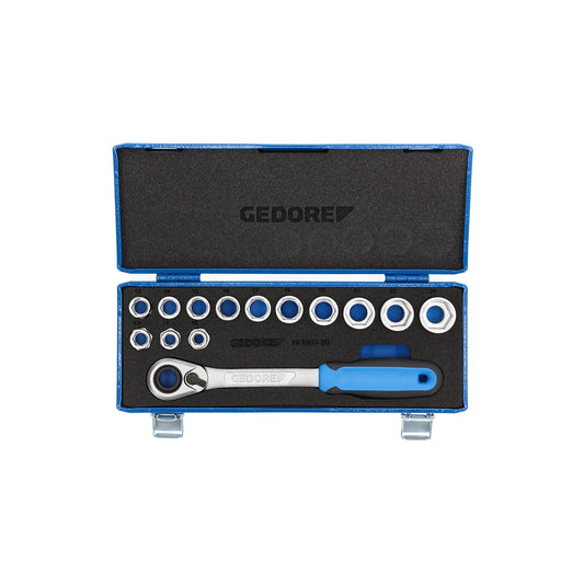 GEDORE 19 SKU-20 - SK 1/2" Hex Socket Set