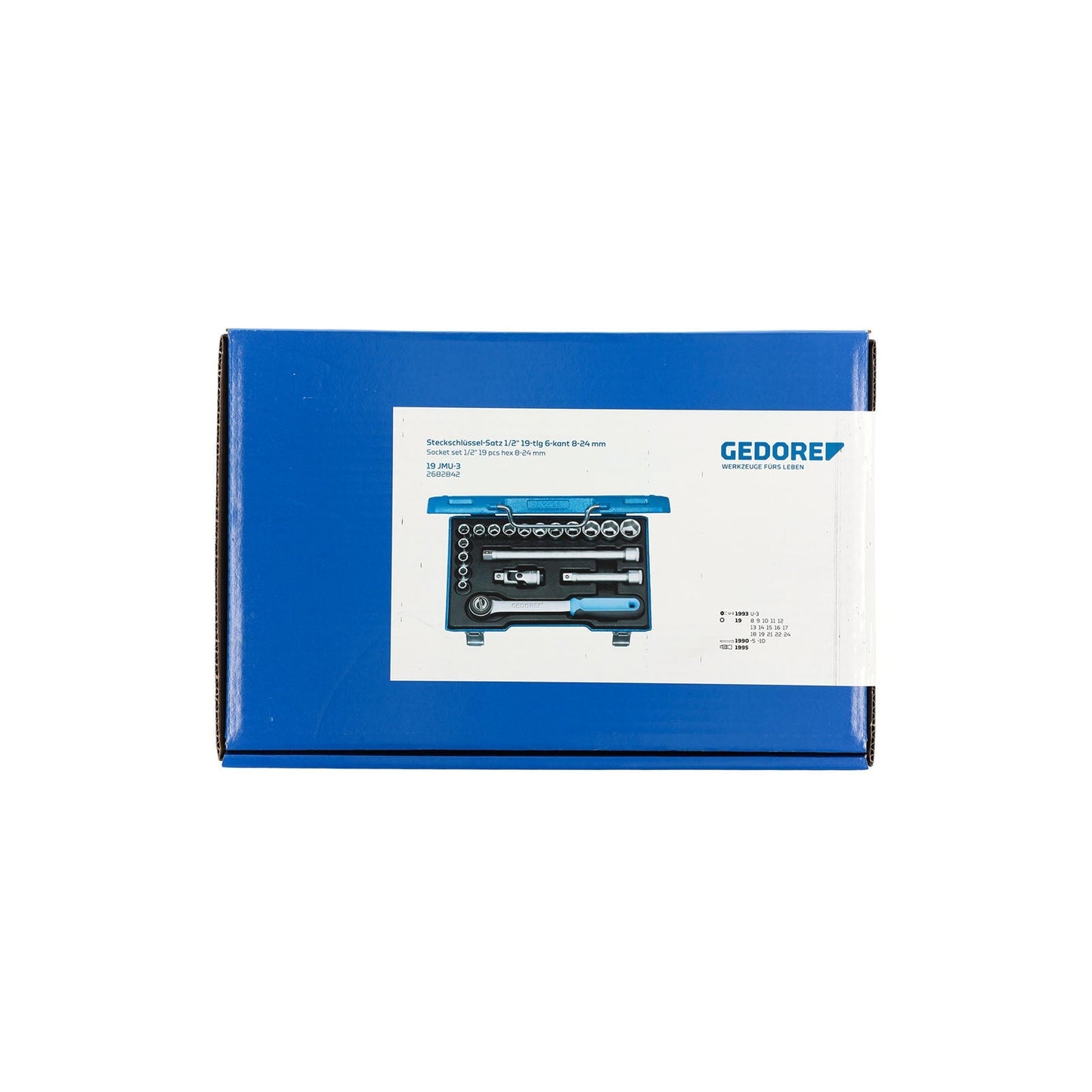 GEDORE 19 JMU-3 - 1/2" Hex Socket Set