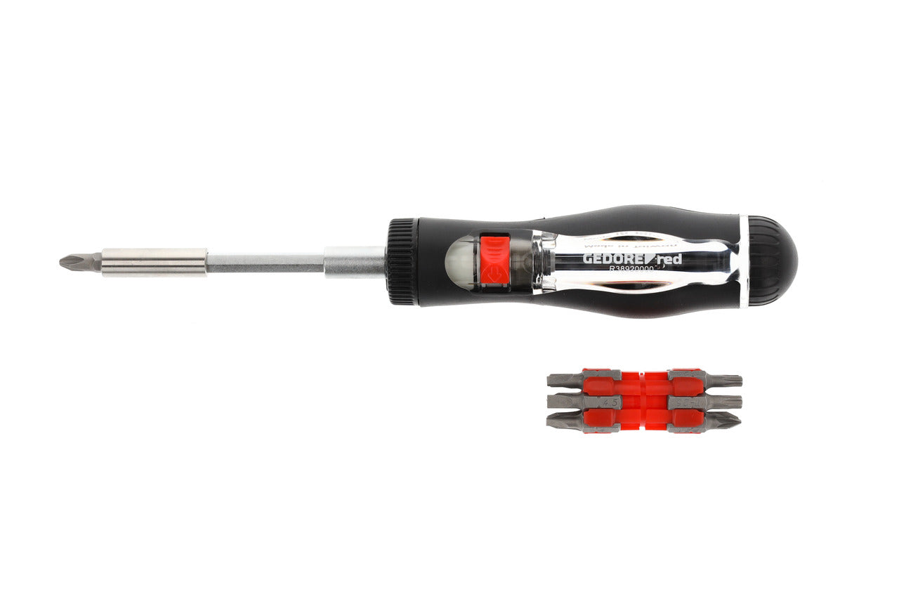 Tournevis à cliquet télescopique GEDORE rouge R38920000 - 1/4" 13 en 1