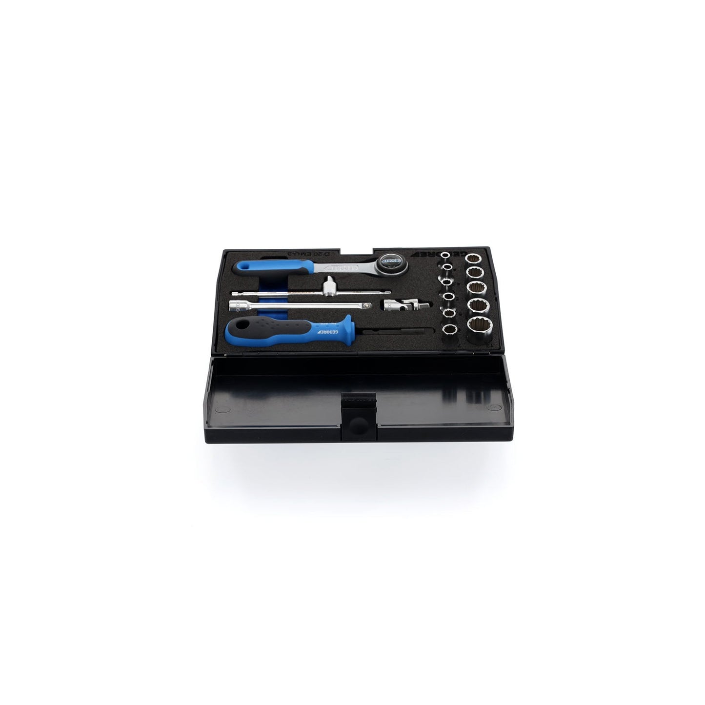 GEDORE D 20 EMU-3 - 1/4" Unit Drive Socket Set, 17 pieces