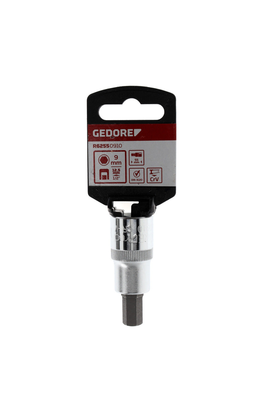 GEDORE red R62550910 - Screwdriver socket 1/2" 9 mm L=55 mm (3300363)