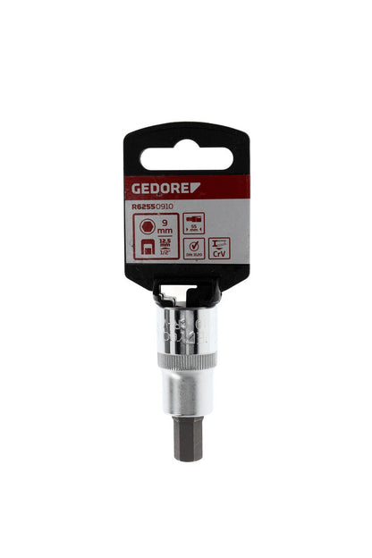 GEDORE red R62550910 - Screwdriver socket 1/2" 9 mm L=55 mm (3300363)