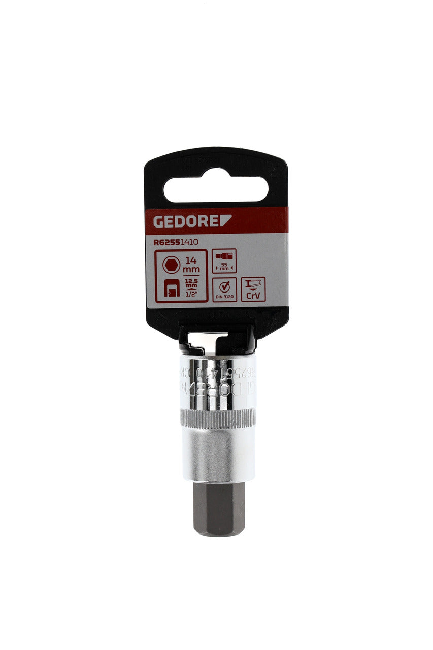 GEDORE red R62551410 - Screwdriver socket 1/2" 14 mm L=55 mm (3300367)