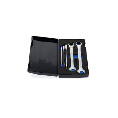 GEDORE 7 R-005 - Set of 5 combination ratchet wrenches in plastic case