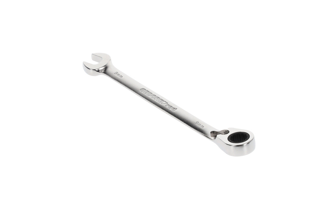 R07200090 - Llave combinada de carraca con palanca de cambio, 9 mm L=158 mm