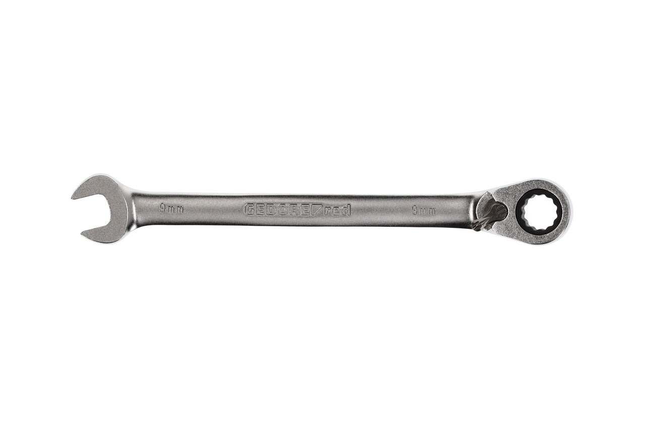 R07200090 - Llave combinada de carraca con palanca de cambio, 9 mm L=158 mm