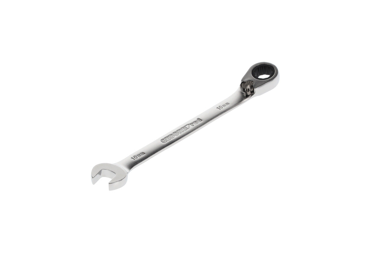 R07200100 - Llave combinada de carraca con palanca de cambio, 10 mm L=158 mm