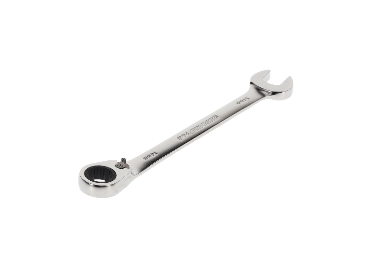R07200140 - Llave combinada de carraca con palanca de cambio, 14 mm L=190 mm