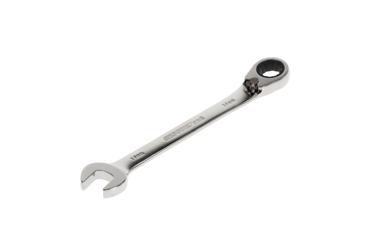 R07200140 - Llave combinada de carraca con palanca de cambio, 14 mm L=190 mm