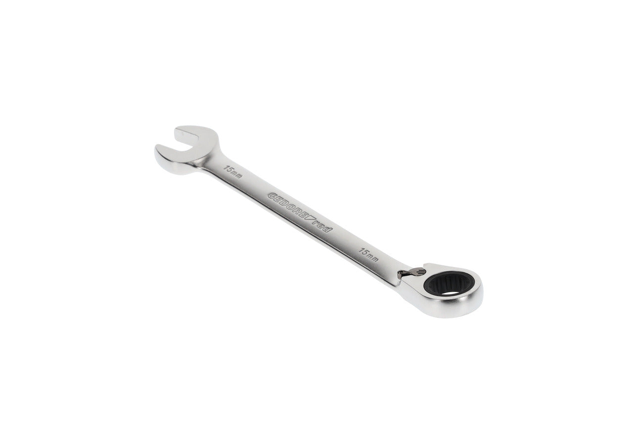R07200150 - Llave combinada de carraca con palanca de cambio, 15 mm L=198 mm