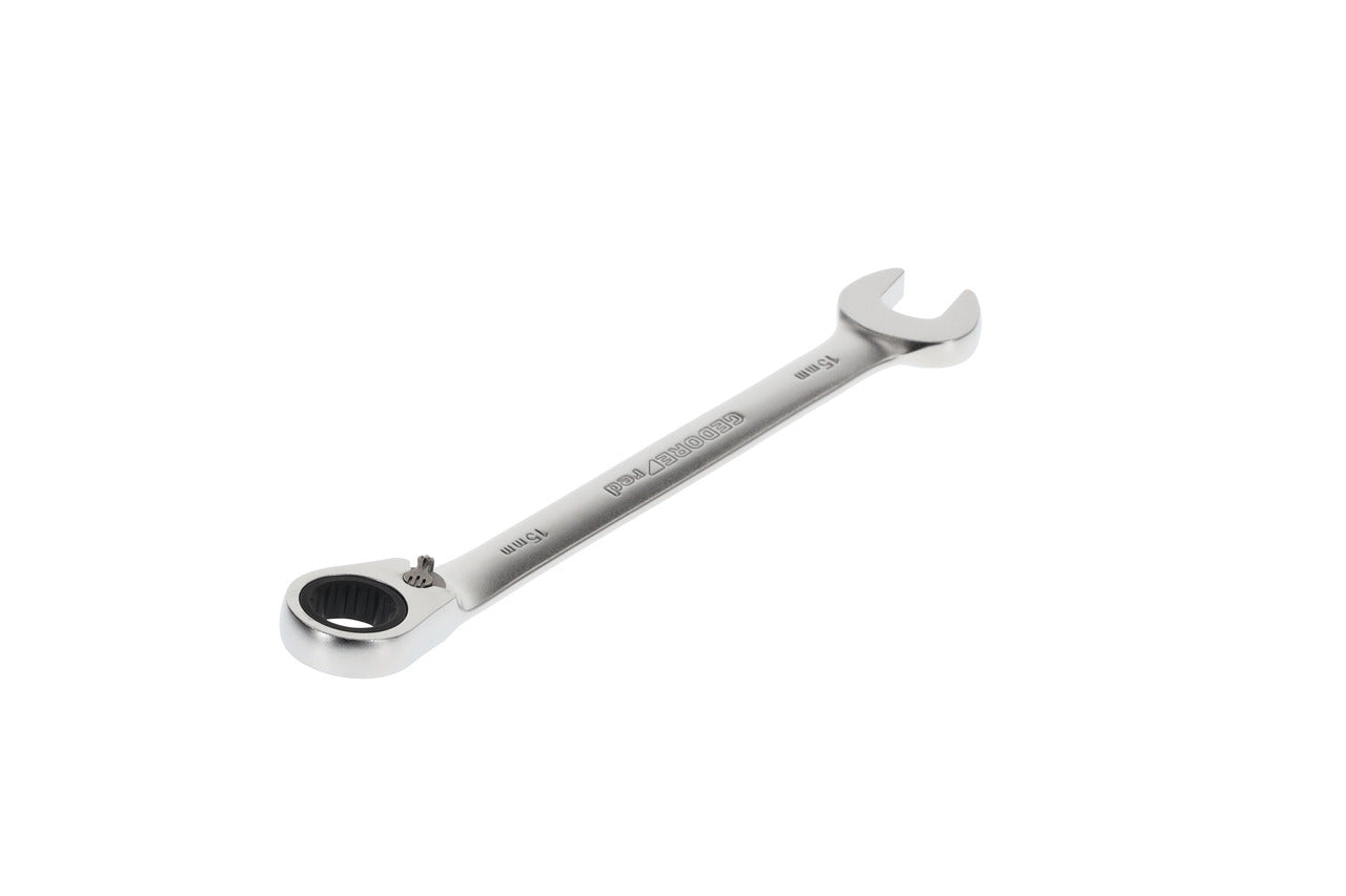 R07200150 - Llave combinada de carraca con palanca de cambio, 15 mm L=198 mm