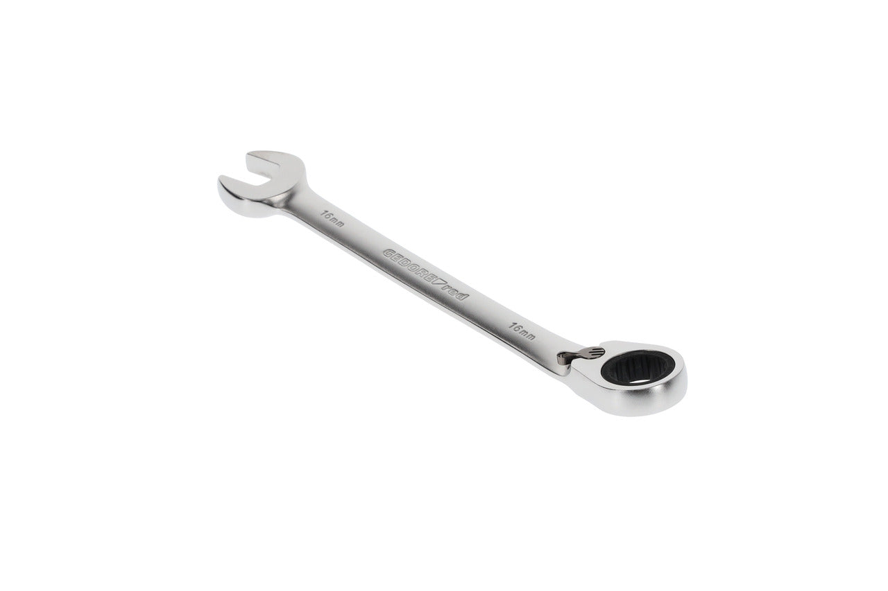 R07200160 - Llave combinada de carraca con palanca de cambio, 16 mm L=204 mm