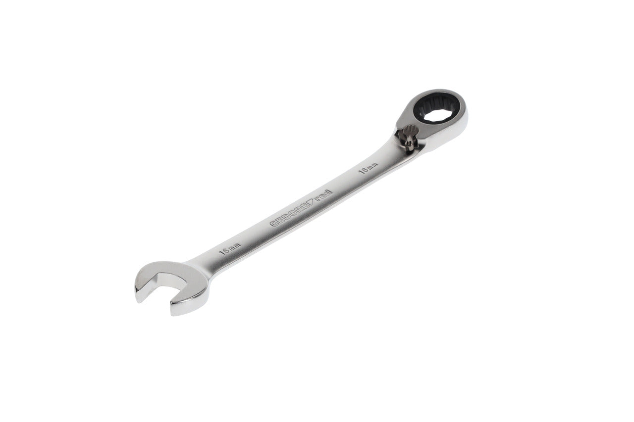 R07200160 - Llave combinada de carraca con palanca de cambio, 16 mm L=204 mm