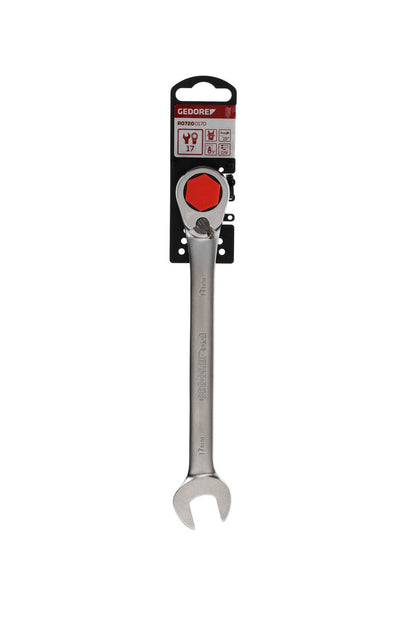R07200170 - Llave combinada de carraca con palanca de cambio, 17 mm L=224 mm