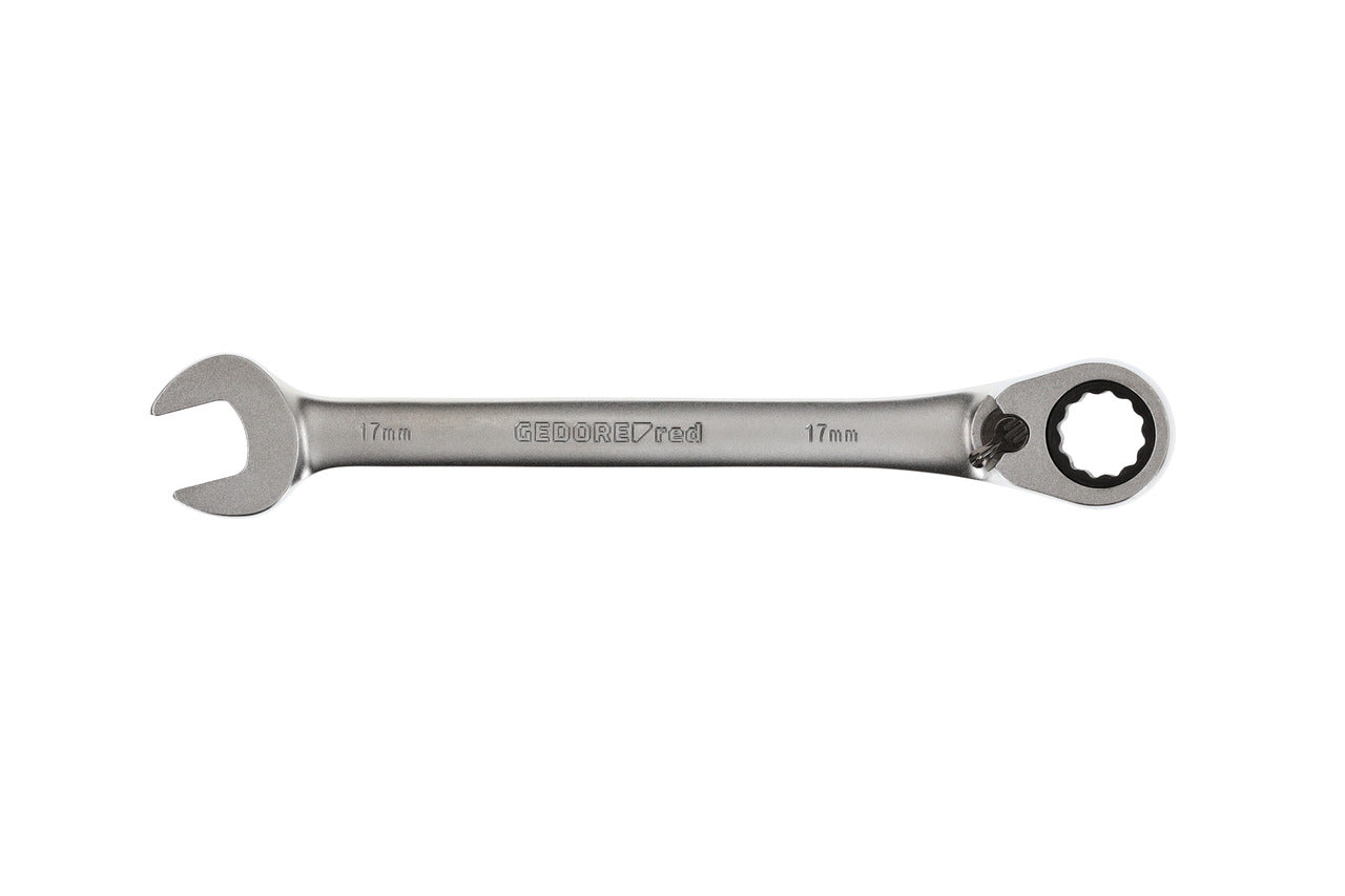 R07200170 - Llave combinada de carraca con palanca de cambio, 17 mm L=224 mm