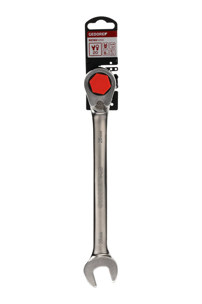 R07200200 - Llave combinada de carraca con palanca de cambio, 20 mm L=280 mm