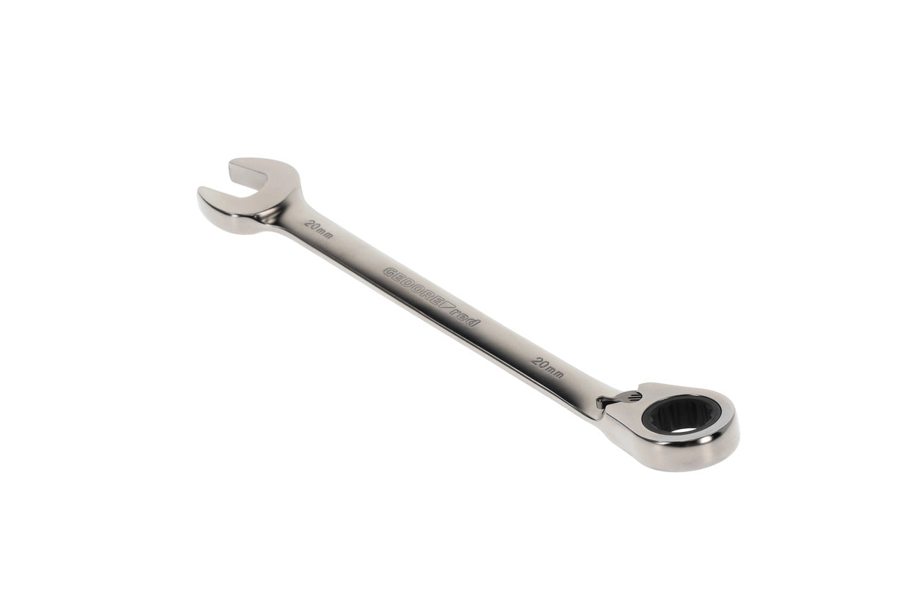 R07200200 - Llave combinada de carraca con palanca de cambio, 20 mm L=280 mm