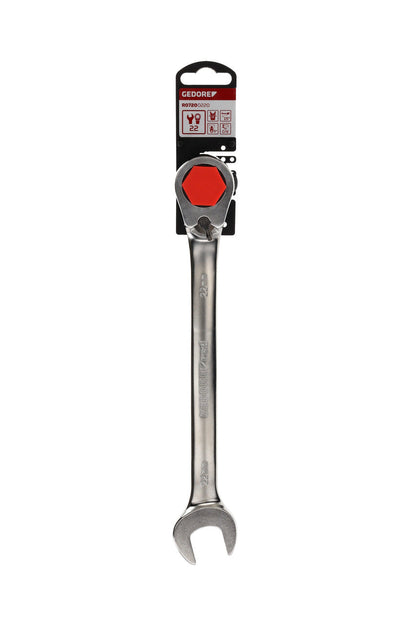 R07200220 - Llave combinada de carraca con palanca de cambio, 22 mm L=280 mm