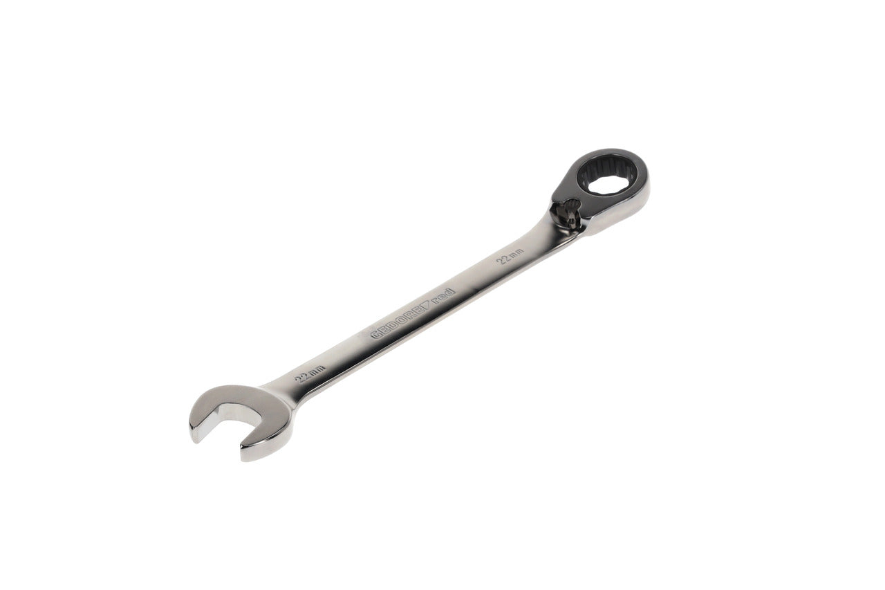 R07200220 - Llave combinada de carraca con palanca de cambio, 22 mm L=280 mm