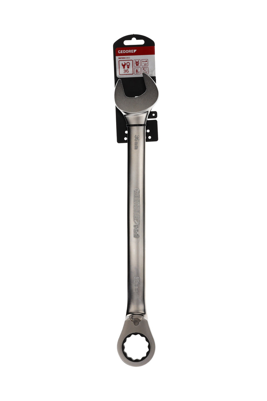 R07200360 - Llave combinada de carraca con palanca de cambio, 36 mm L=480 mm