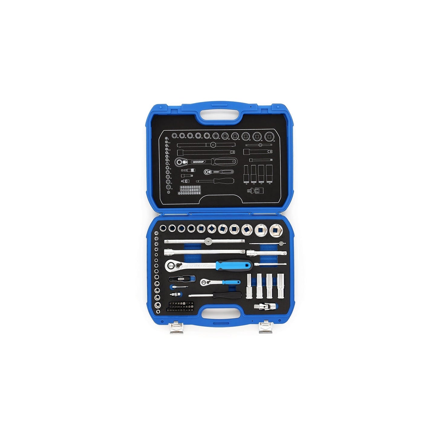 GEDORE 19 BMC 20 - 1/4"+1/2" Socket Set 69 pcs