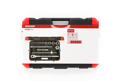 GEDORE red R78004014 - 3/4" 22-50mm socket wrench set, 14 pieces (3300011)