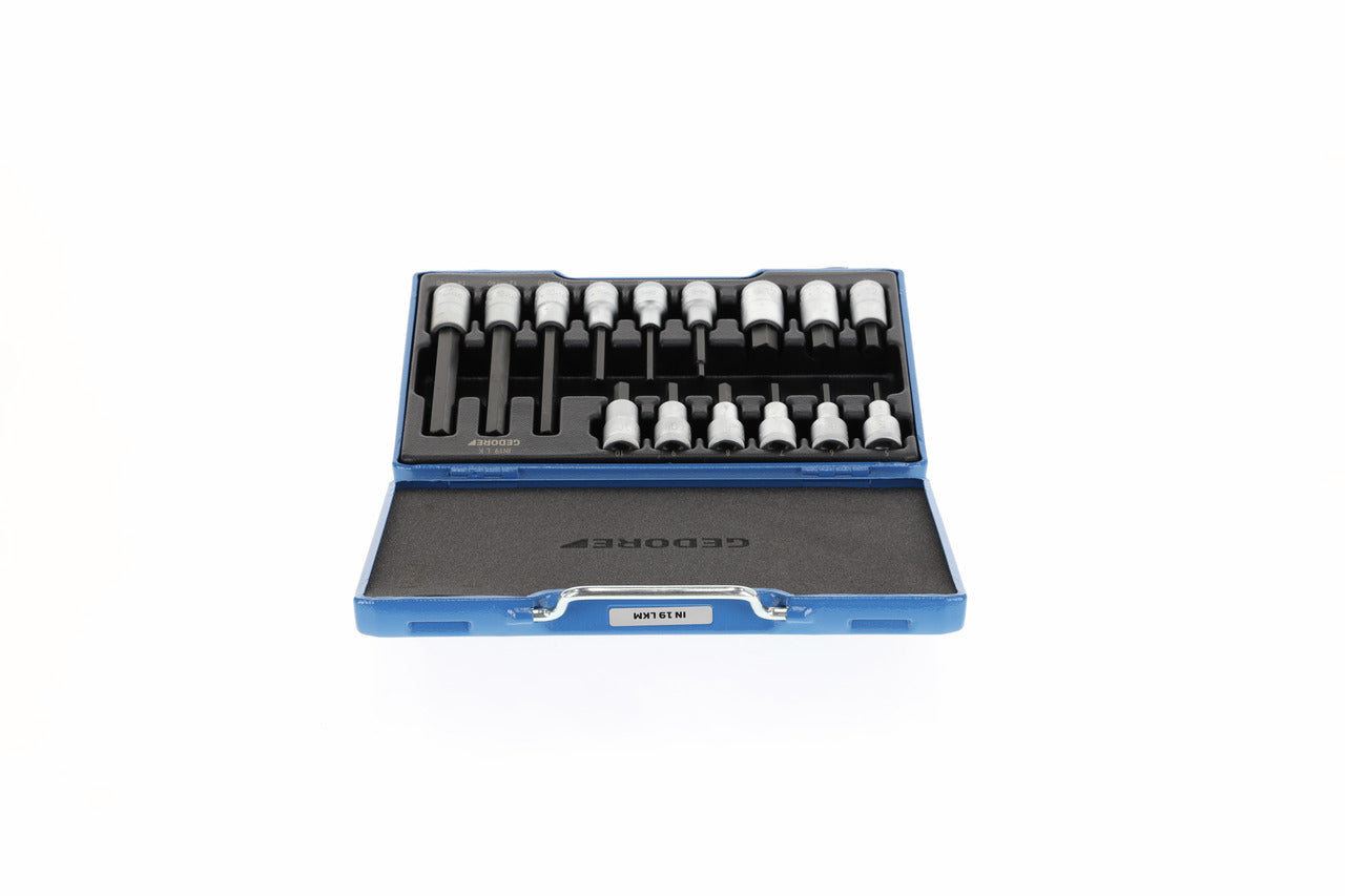 GEDORE IN 19 LKM - Coffret de douilles métriques INBUS avec entraînement 1/2" (15 pièces)