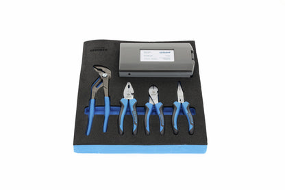 GEDORE TS CT2-142 - Coffret de 28 pièces comprenant une pince de contrôle à double corps et des forets, le tout dans un module en mousse