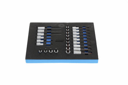 TS CT2-ITX19 - Juego de llaves de vaso destornillador de 1/2" en módulo de espuma Check-Tool de doble cuerpo, 28 piezas