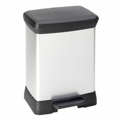 Curver – Cubo de Basura (30 L Color Plata de Gris Papelera Cubo de Basura