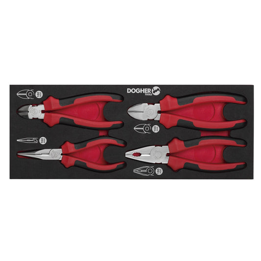 Dogher 205-080 - Bandeja Combinable 1/4 - 4 Alicates Profesionales