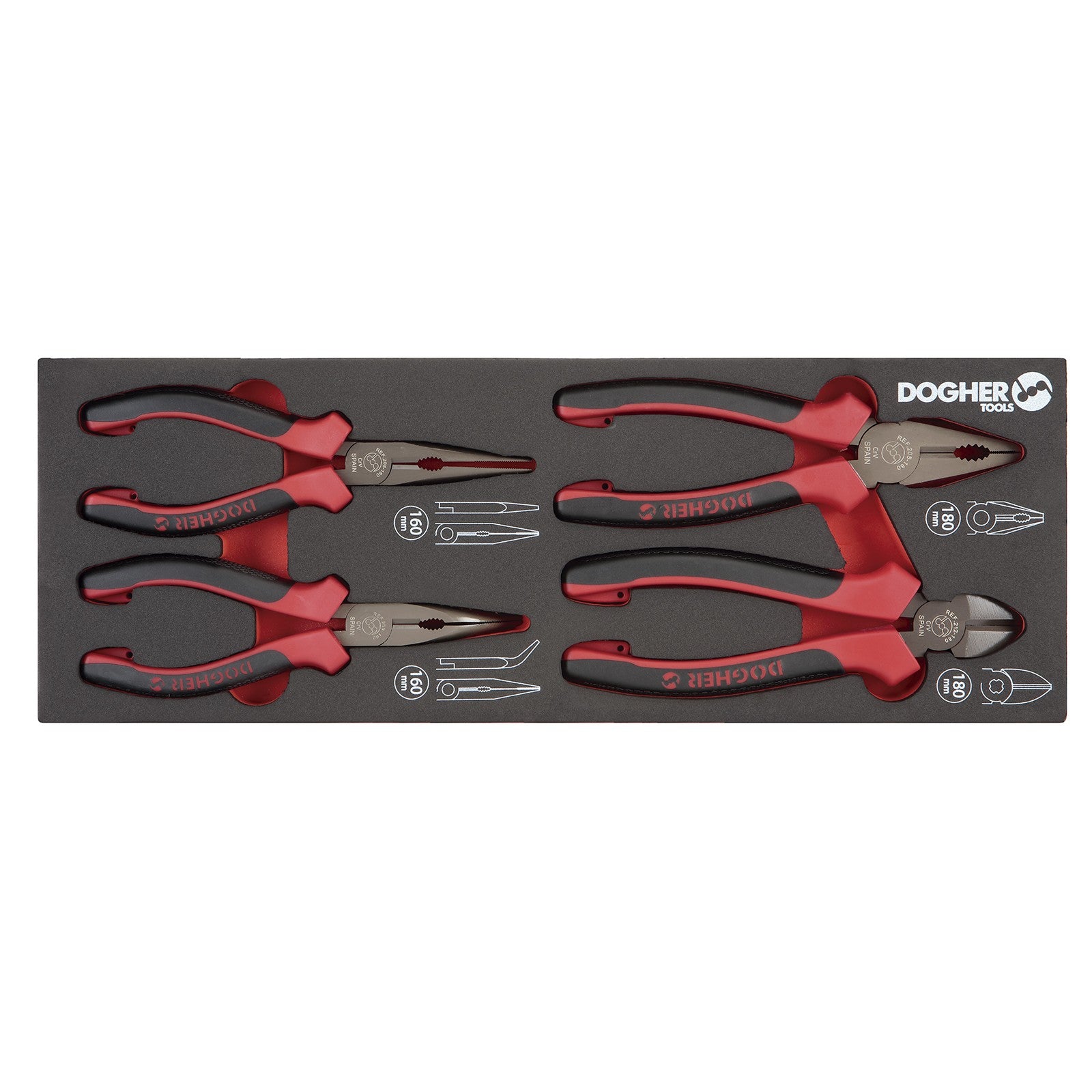 Dogher 025-710 - Carro Mecánico Industrial F1 7 Cajones 131 Herramientas