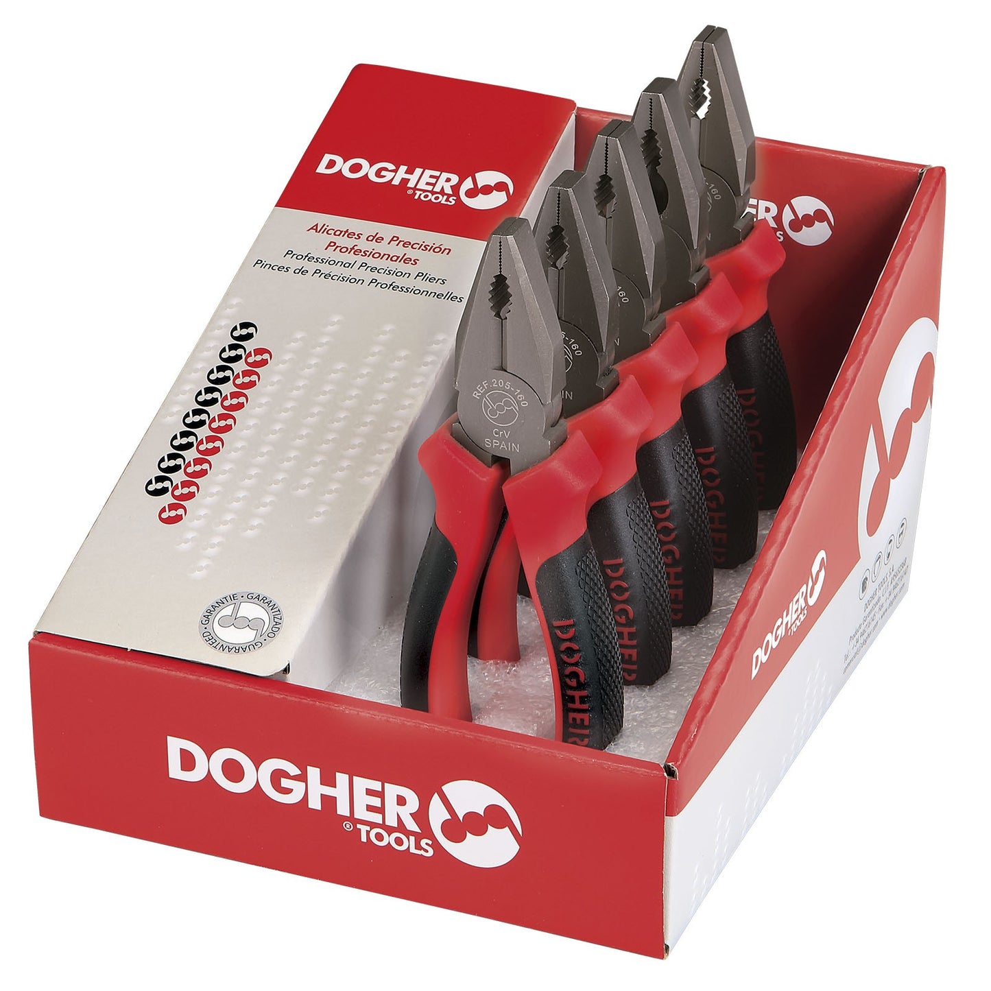 Dogher 205-160J - Expositor Mostrador de 5 Alicates Universales Top Plier 205-160