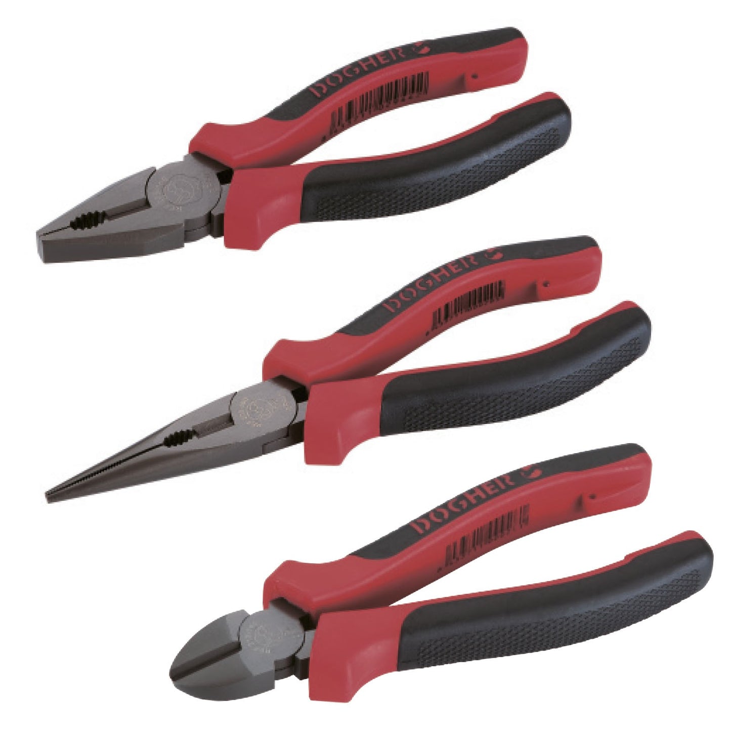 Dogher 210-002 - Juego 3 Alicates Profesionales en Estuche de Nylon