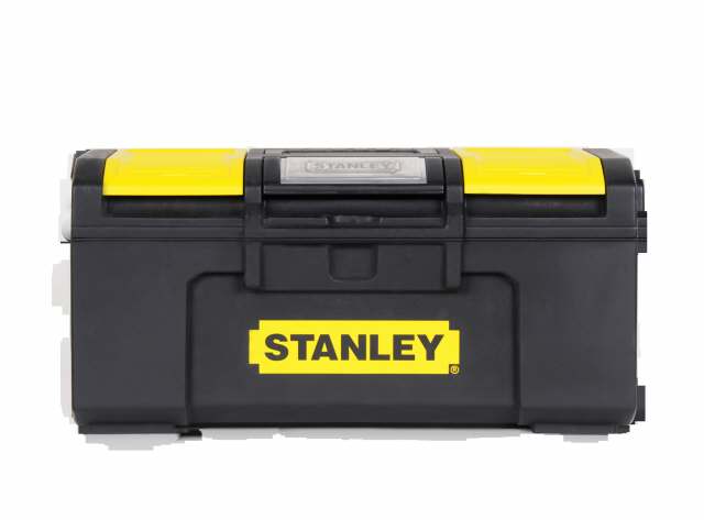 STANLEY Caja de Herramientas 16 Pulgadas One-Touch, Almacenamiento Resistente con Bandeja Extraíble, Orificio para Candado, Compartimentos Organizadores, Compacta y Duradera – 1-79-216
