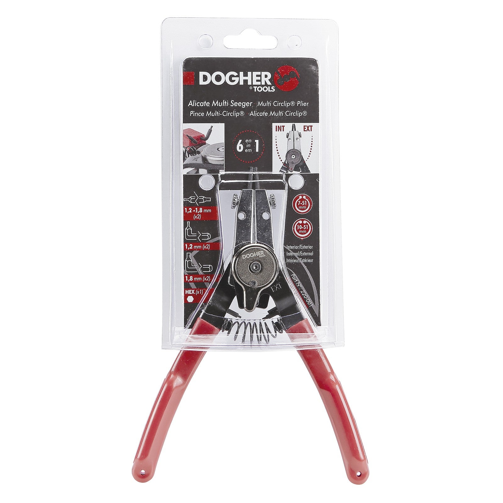 Dogher 220-013 - Par de Puntas Curvas 1,2mm para Alicate Multi Seeger